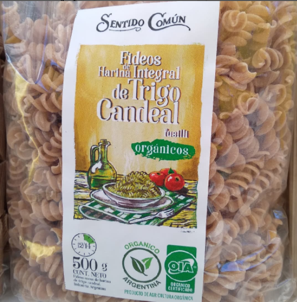 Fideo Integral de Trigo Candeal. 500 gr Sentido Común.