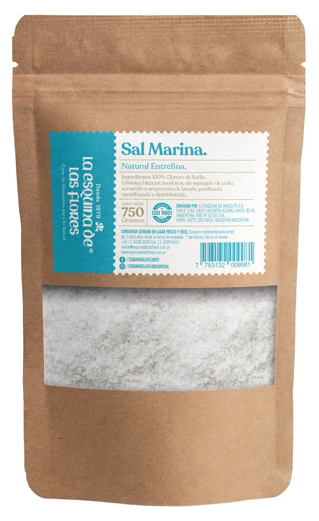 Sal Marina Natural Entrefina 750g, La Esquina de las Flores