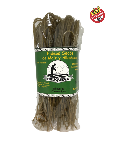 Fideos de Maíz Capia y Albahaca x 300 g. Cauqueva