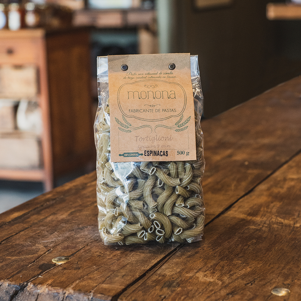 TORTIGLIONI ESPINACA MONONA 500G