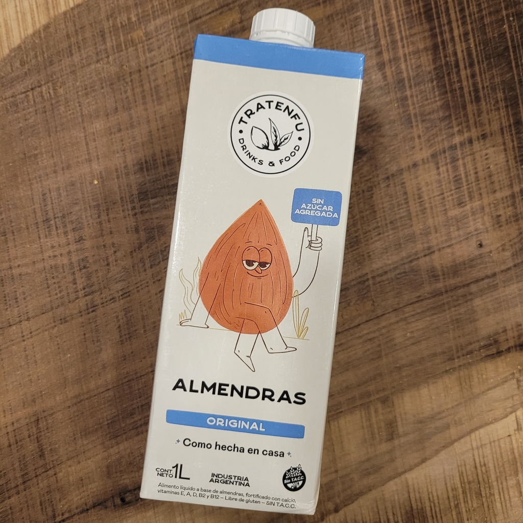LECHE DE ALMENDRAS SIN TACC - 1 LT TRANTEFU