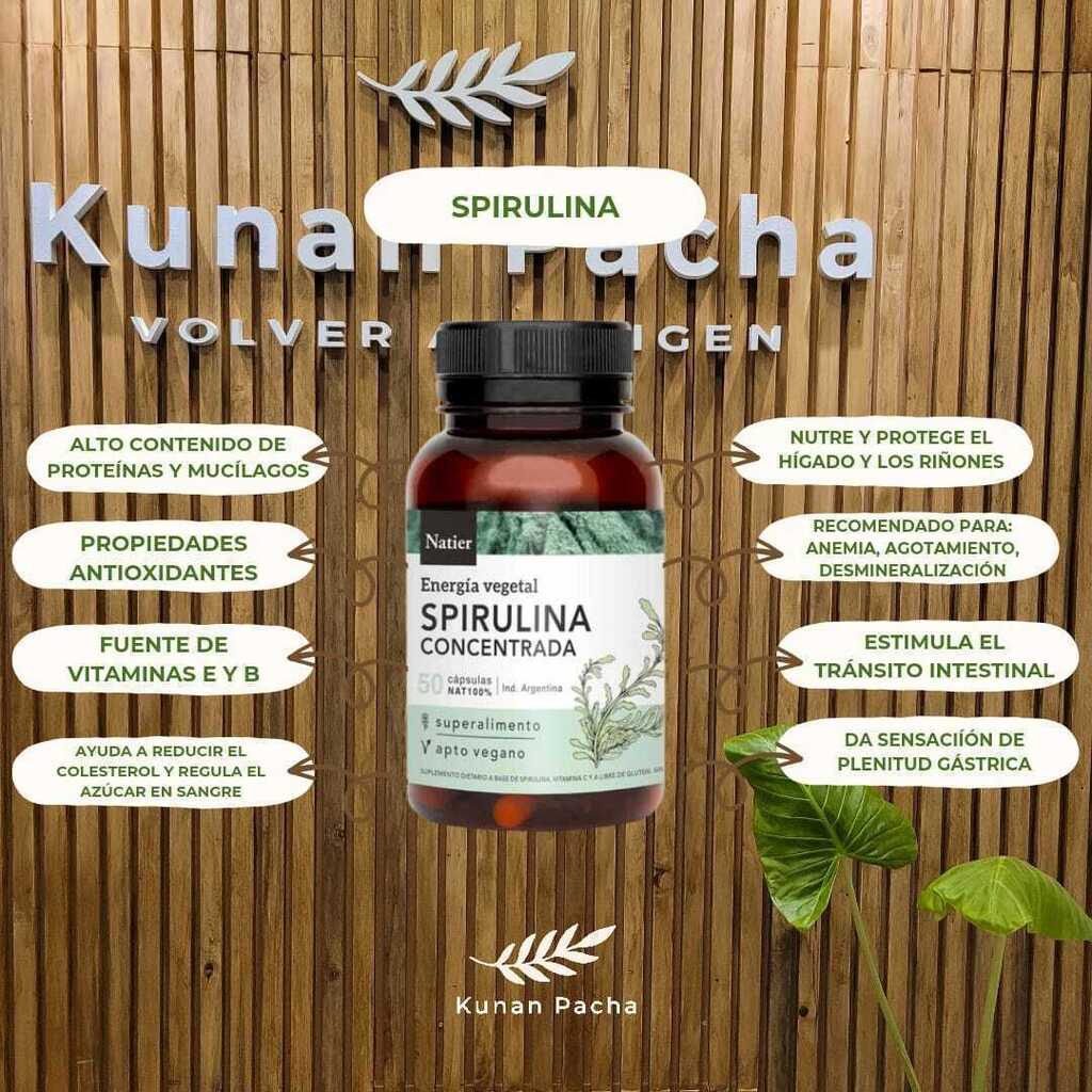 SPIRULINA Concentrada - NATIER 50 cap