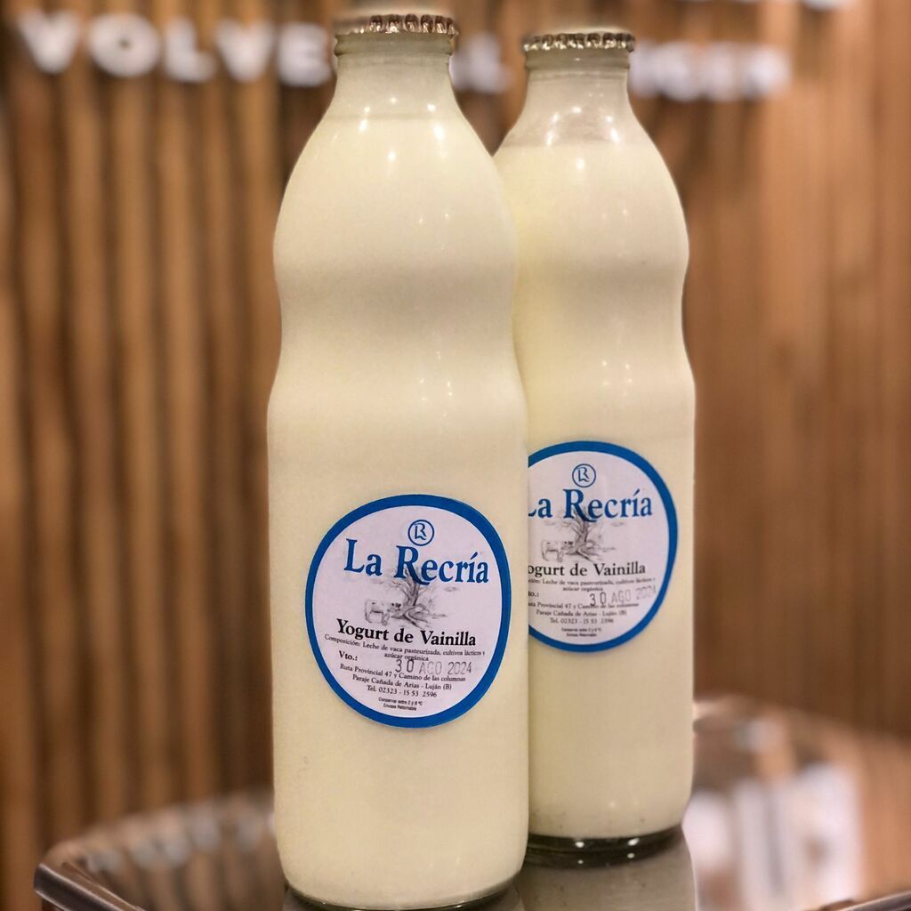 Yogur de vainilla 1 lt. - LA RECRíA