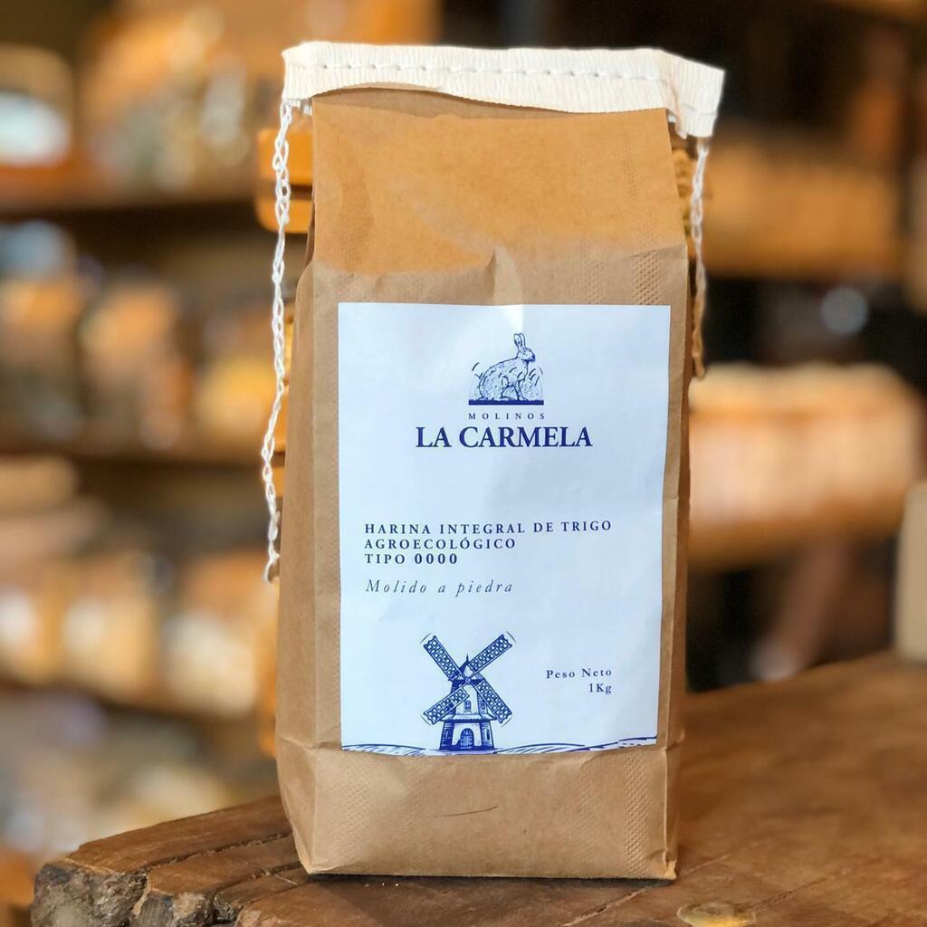 Harina integral de Trigo agroecológico tipo 0000 LA CARMELA - 1Kg