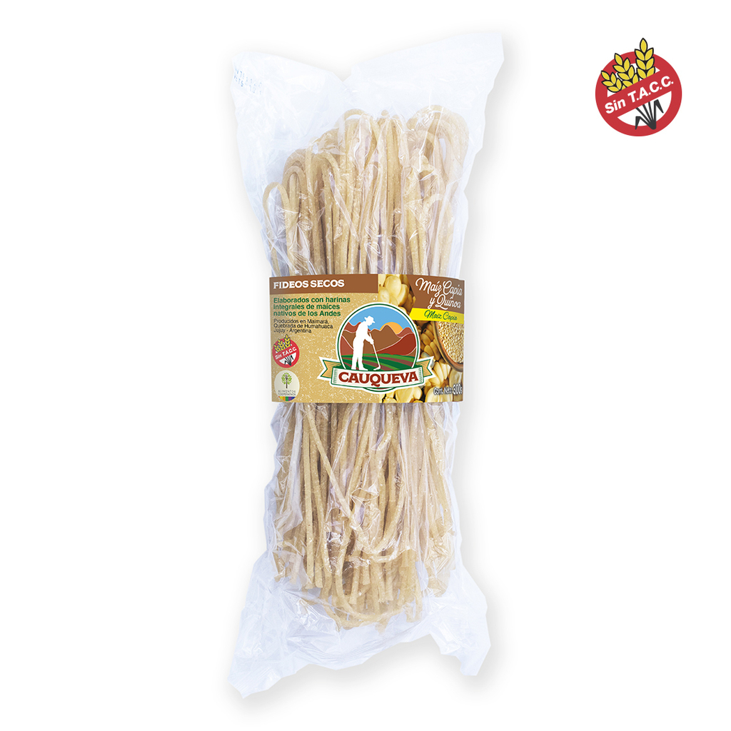 Fideos de Maíz Capia con Quínoa x 300 g. Cauqueva