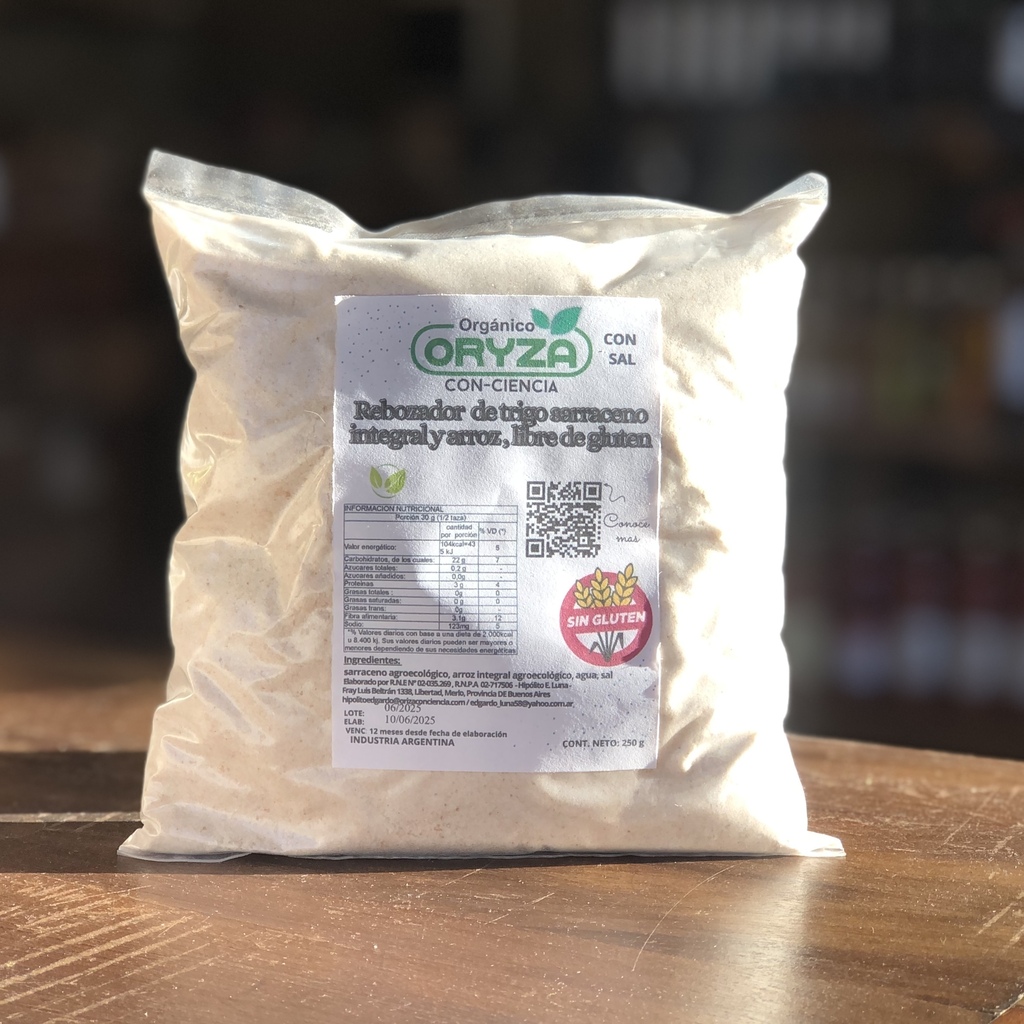 Rebozador Trigo Sarraceno integral y arroz 250 g – Oryza Con-Ciencia