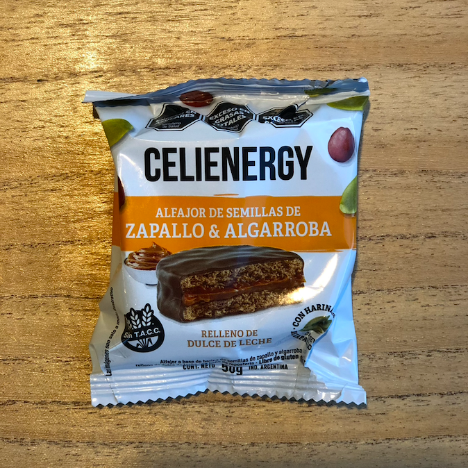 Alfajor de Semillas de Zapallo & Algarroba – Celienergy (30 g)