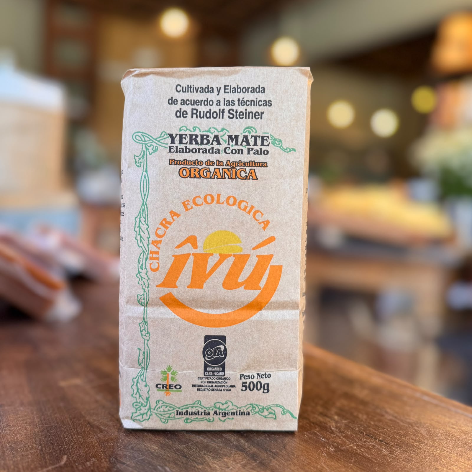 Yerba Mate Biodinámica con palo 500 g - Îvú