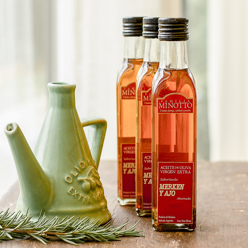 Aceite de Oliva Saborizado Mérken 250 ml. Minotto